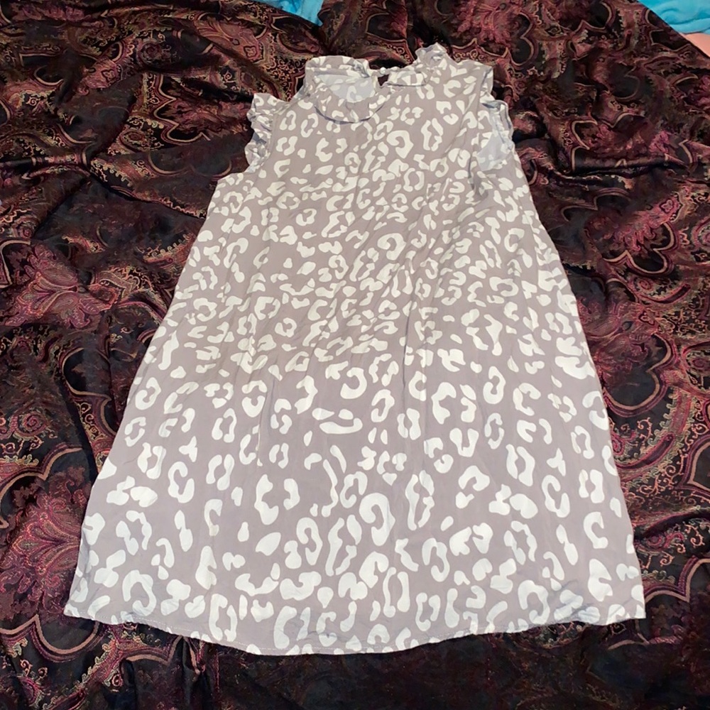 Mary Square Leopard Dress